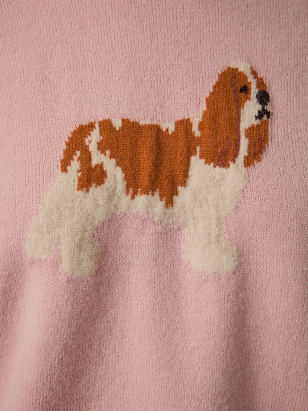 NWT Dog Lover Crew Neck King Charles Spaniel Graphic Sweater - Picture 6 of 6